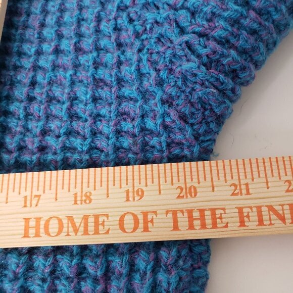 Woolrich Shawl Collar Sweater Wool Blend Blue Knit Pullover Womens Sz Large - Picture 9 of 10